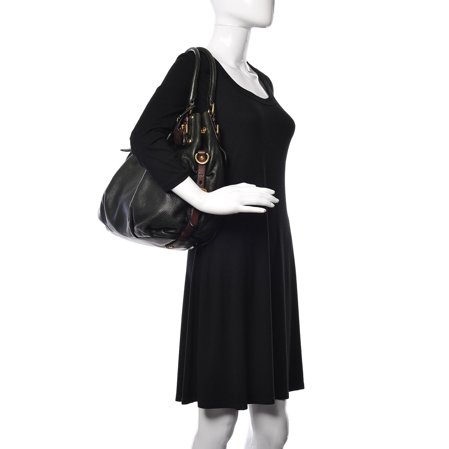 Soft Calfskin Shoulder Bag Cenere