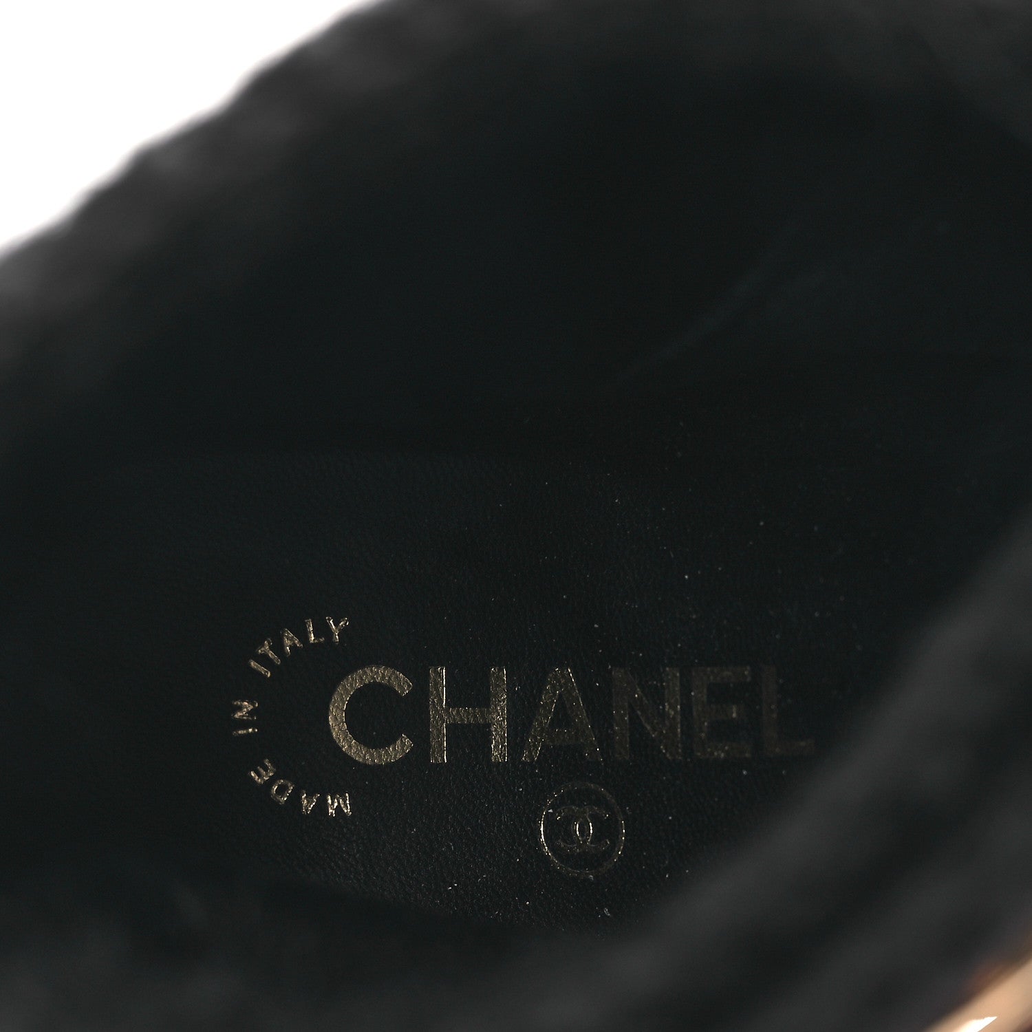 Chanel Suede Lambskin Knit CC Short Boots 39.5 Black 9 of 11