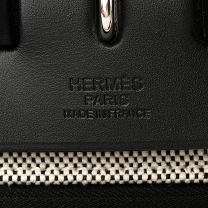 Hermes Toile H Berline Vache Hunter Herbag Zip 39 MM Black Ecru 7 of 11