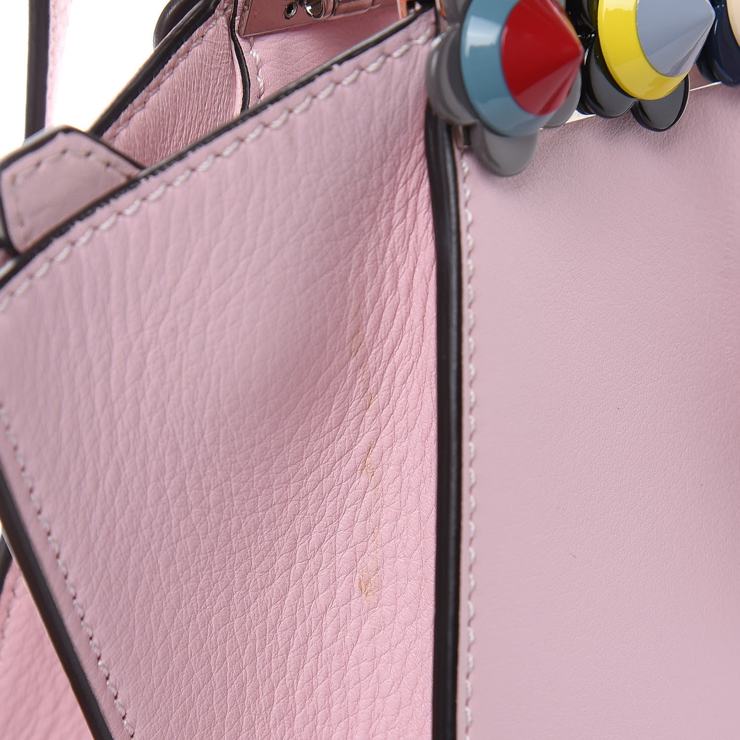 Fendi Vitello Dolce Plexiglass Flowerland Studded Mini 3Jours Tote Peonia Multicolor 10 of 11