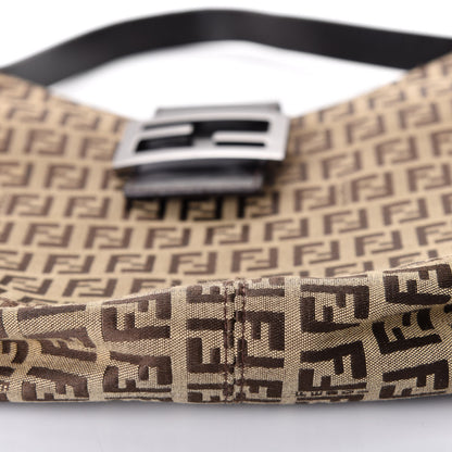 Fendi Zucchino Small Hobo Dark Brown 9 of 10