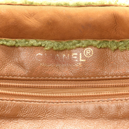 Chanel Suede Shearling Shoulder Bag Light Brown 6 of 12