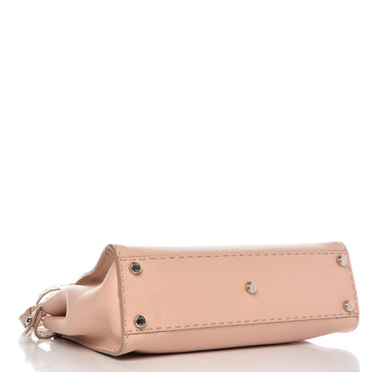 Fendi Cuoio Romano Selleria Bi-Color Medium Peekaboo Iconic Satchel Rosa Plaster Pesca 5 of 10