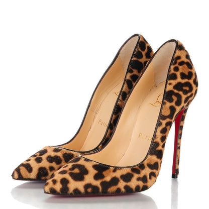 Christian Louboutin Pony Hair Jaguar Print So Kate 120 Pumps 34.5 Brown 3 of 7
