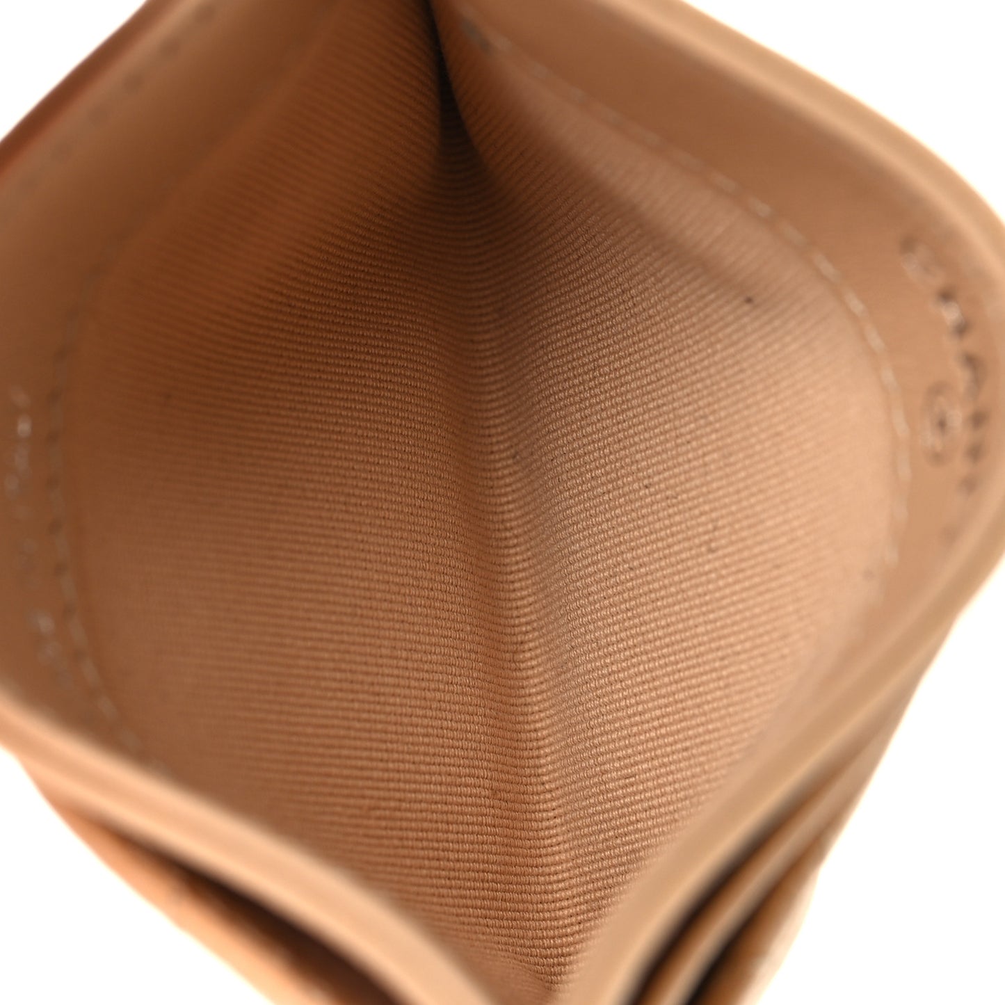 Caviar Quilted Card Holder Beige