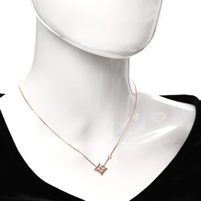 Louis Vuitton 18K Pink Gold Diamond Pink Mother of Pearl Color Blossom BB Star Pendant Necklace 2 of 5