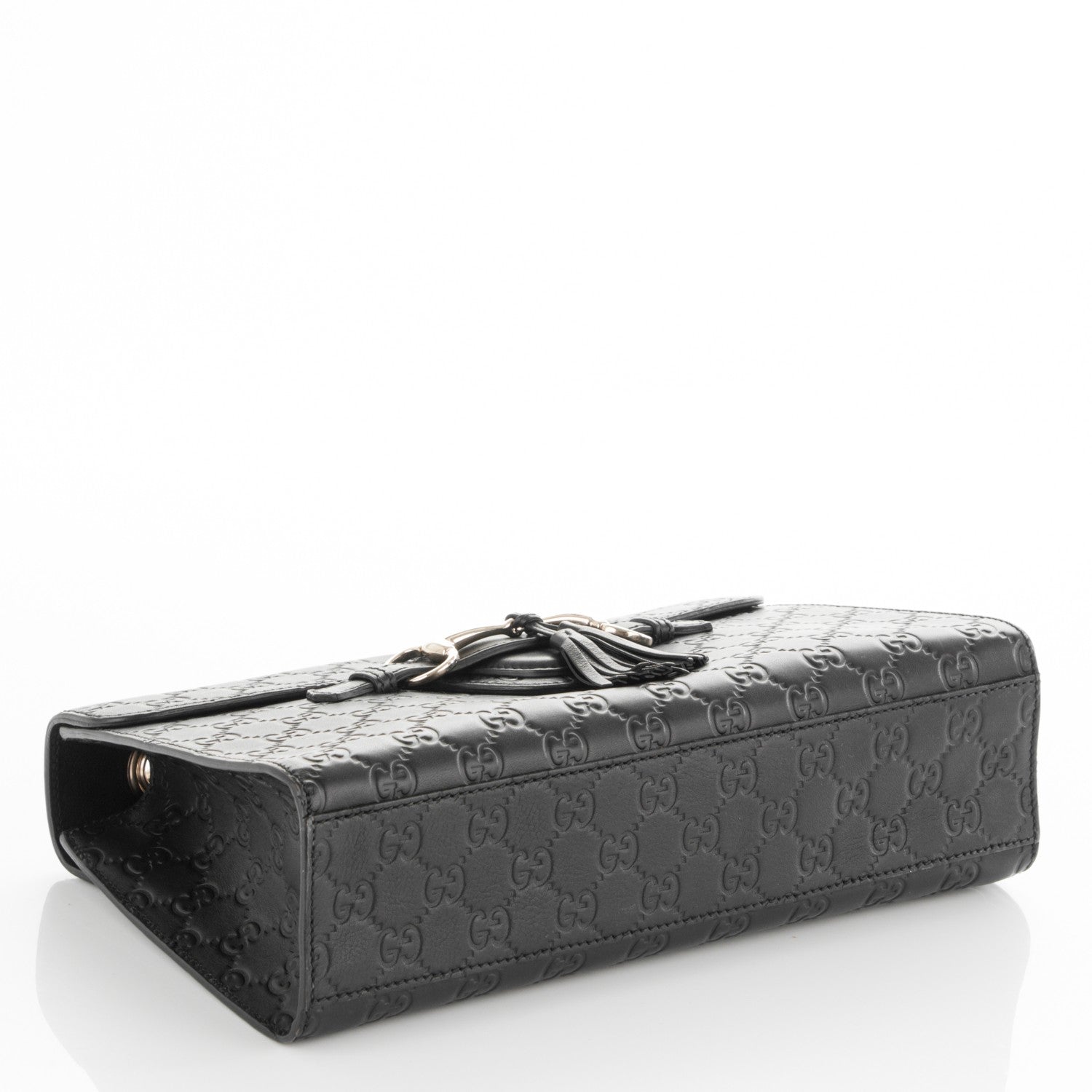 Gucci Guccissima Medium Emily Chain Shoulder Bag Black 4 of 7