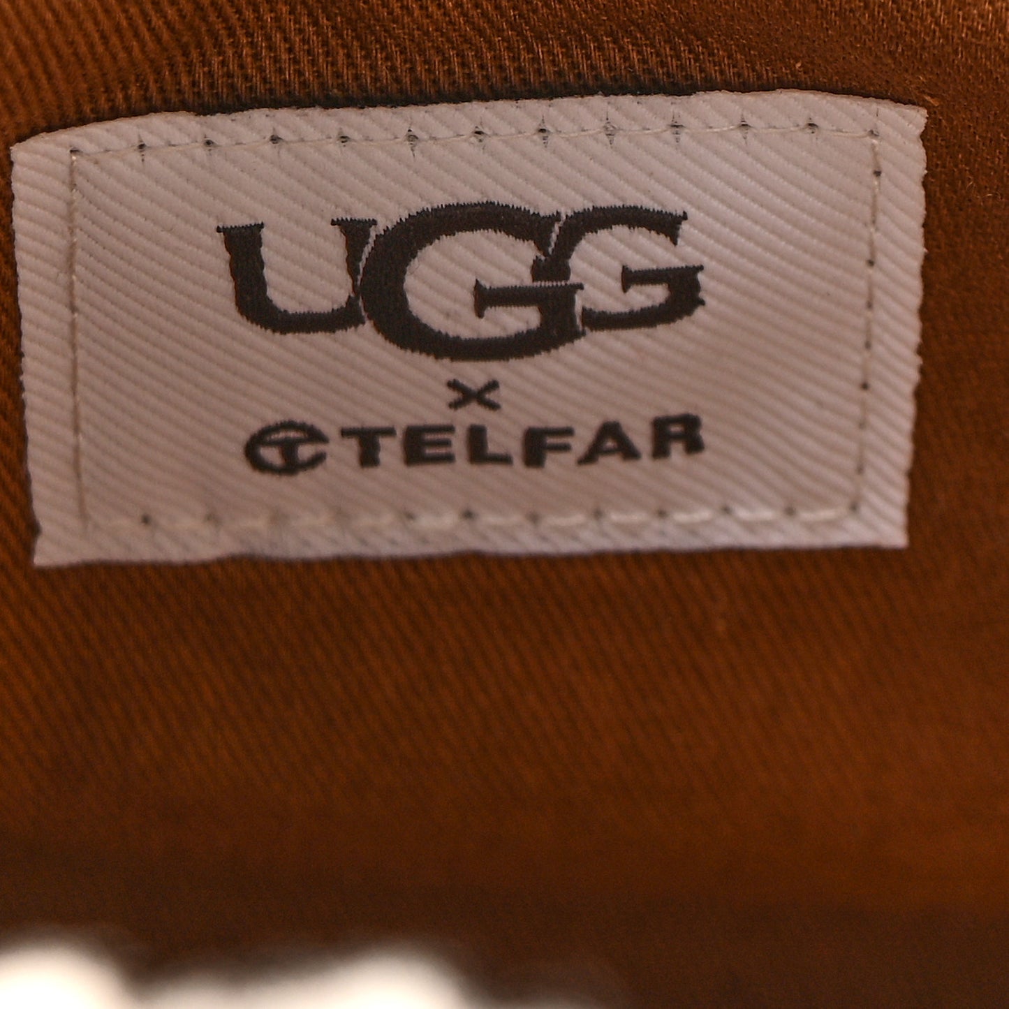 X UGG Suede Shearling Reverse Small Shopping Bag Natural