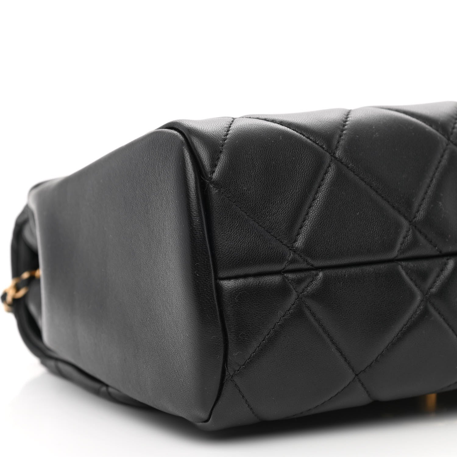 Chanel Lambskin Quilted Large Side-Packs Black 10 of 11