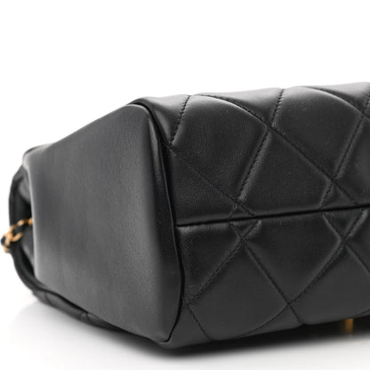 Chanel Lambskin Quilted Large Side-Packs Black 10 of 11