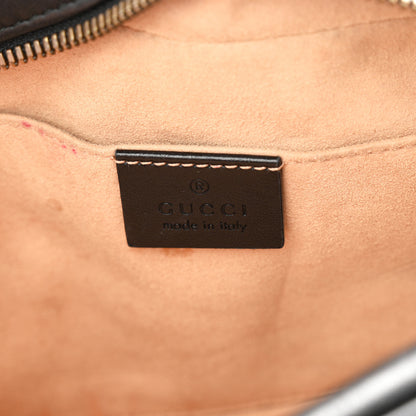Gucci Calfskin Matelasse Small GG Marmont Chain Shoulder Bag Black 6 of 11