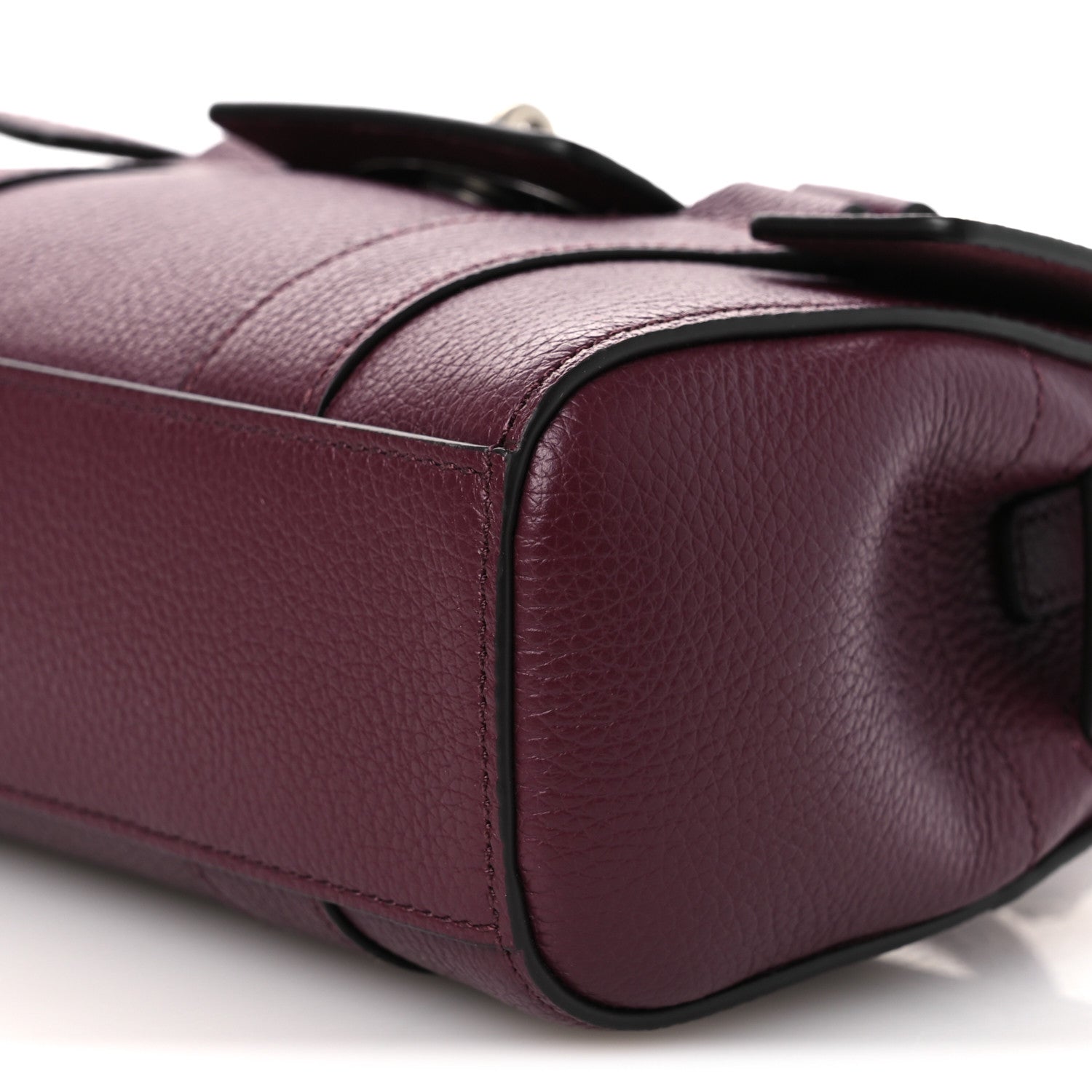Mulberry Small Classic Grain Mini Bayswater Black Cherry 11 of 12