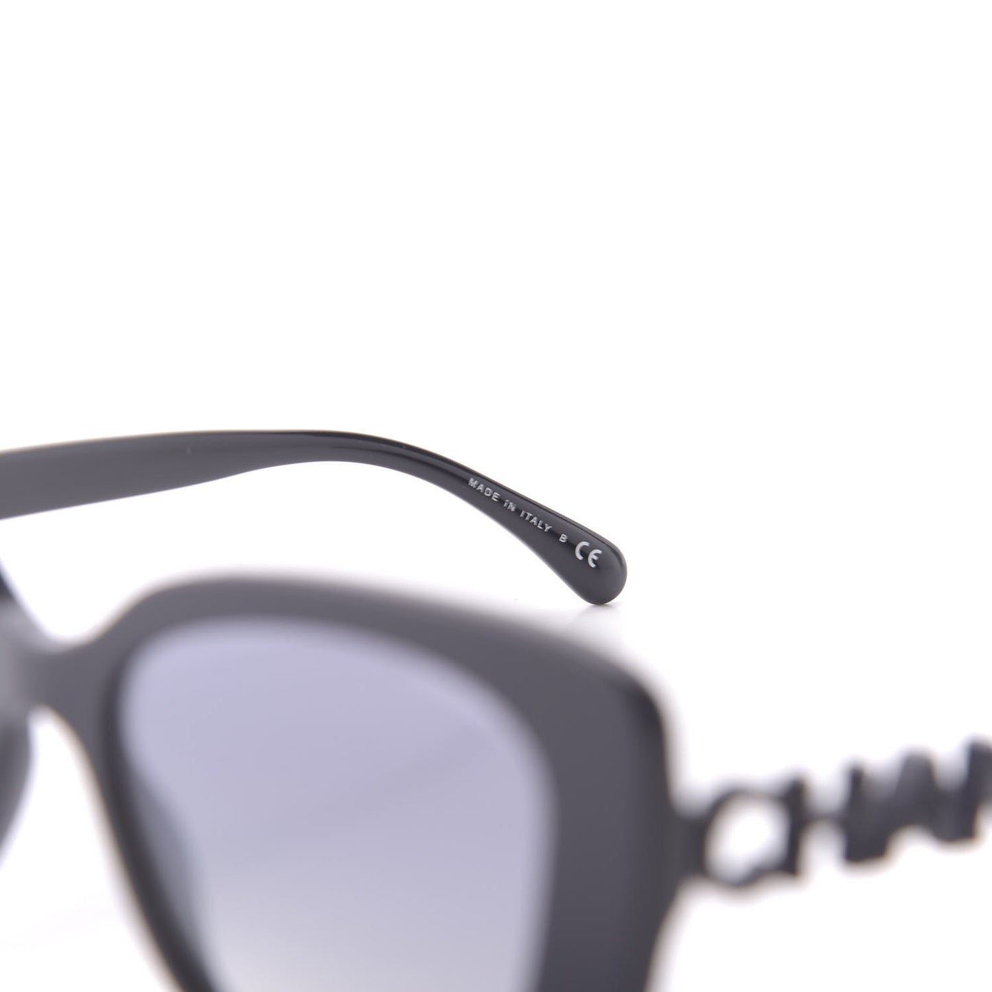 Acetate Strass Square Sunglasses 5422 Black