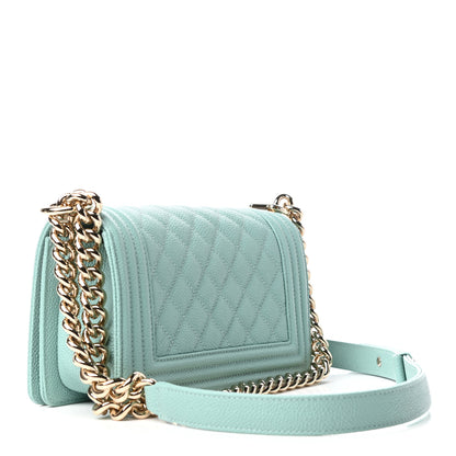 Chanel Caviar Quilted Small Boy Flap Green 3 of 9