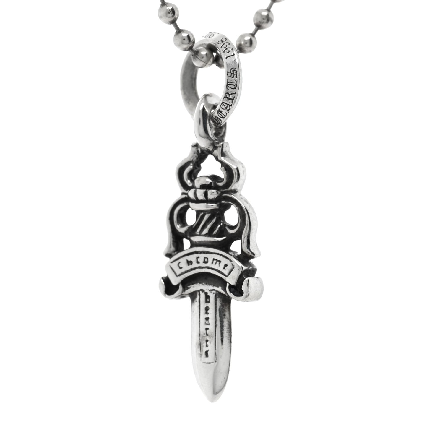 Sterling Silver Dagger Pendant Necklace