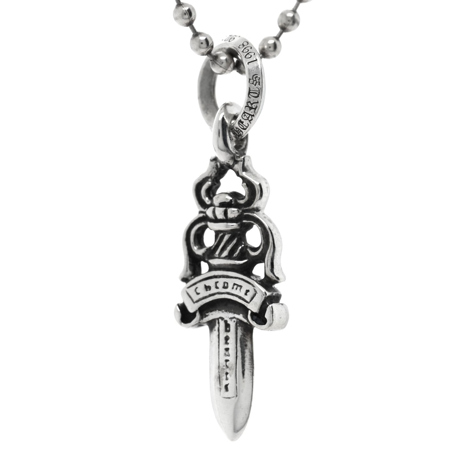 Chrome Hearts Sterling Silver Dagger Pendant Necklace 5 of 5
