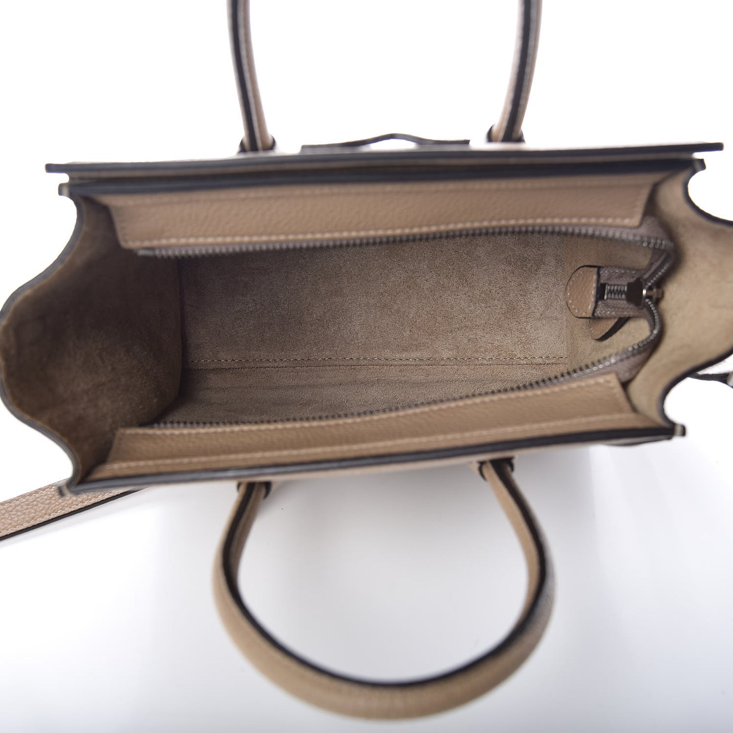 Drummed Calfskin Nano Luggage Dune