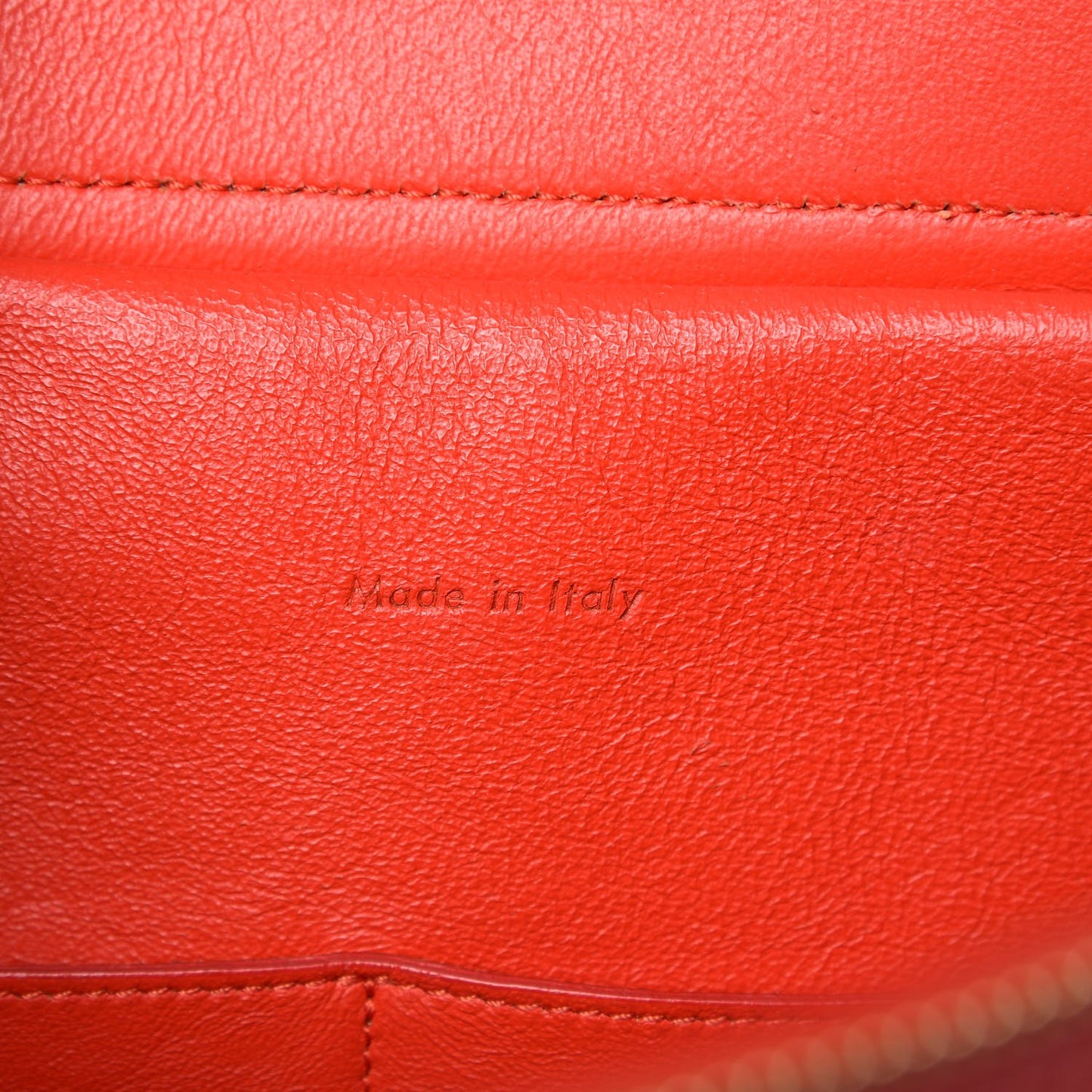 Elephant Calfskin Mini Tri-Color Belt Bag Vermillion