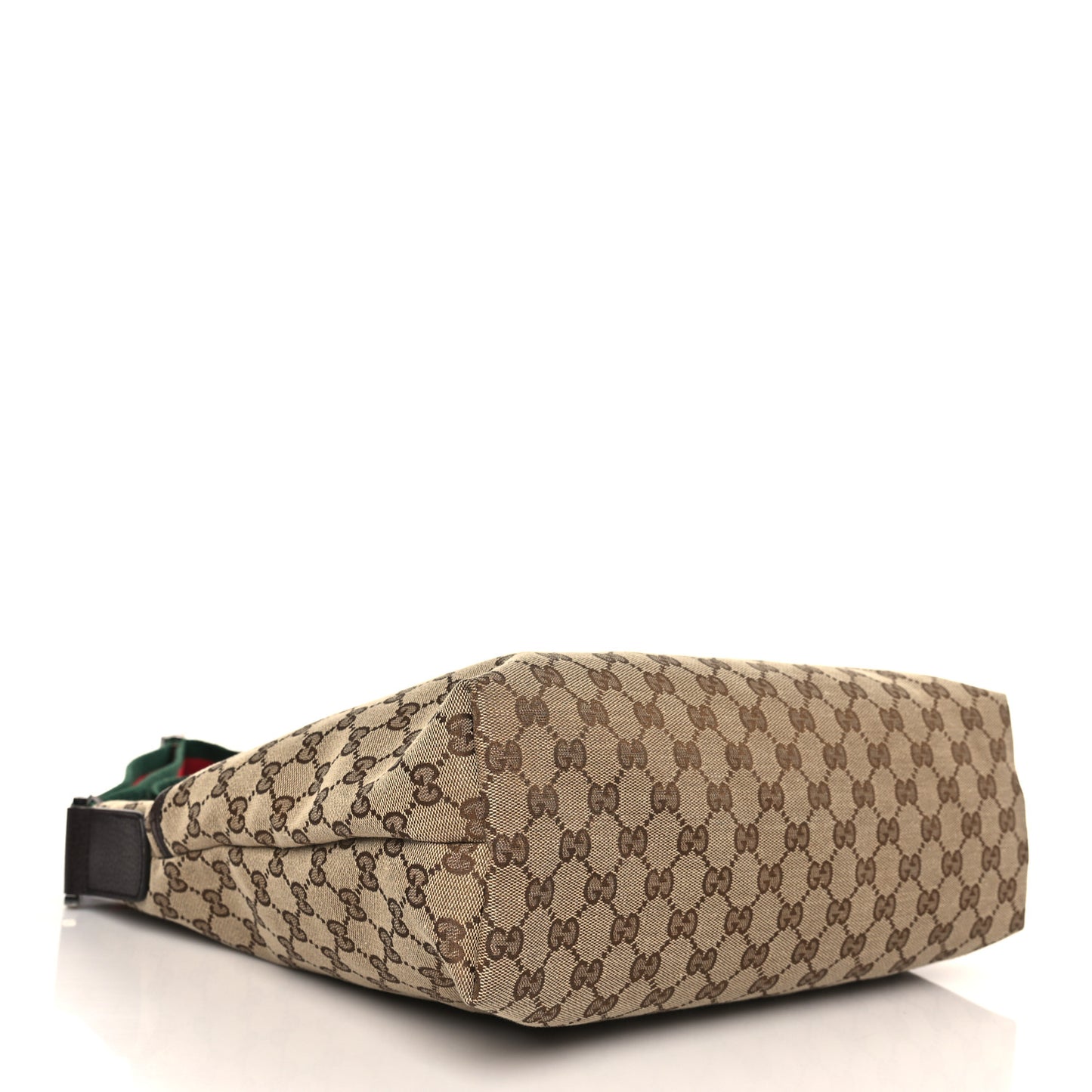 Monogram Web Medium Flat Messenger Bag Brown