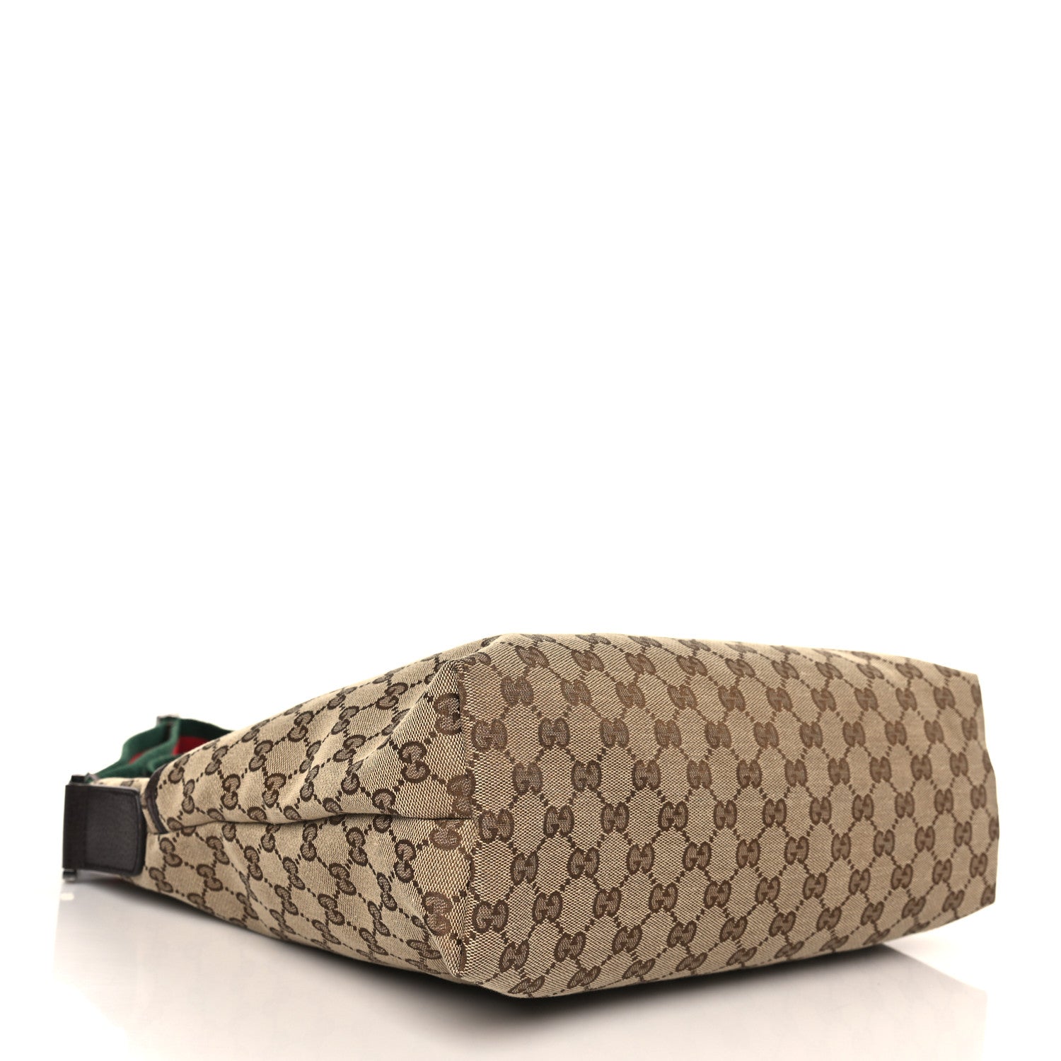 Gucci Monogram Web Medium Flat Messenger Bag Brown 4 of 9