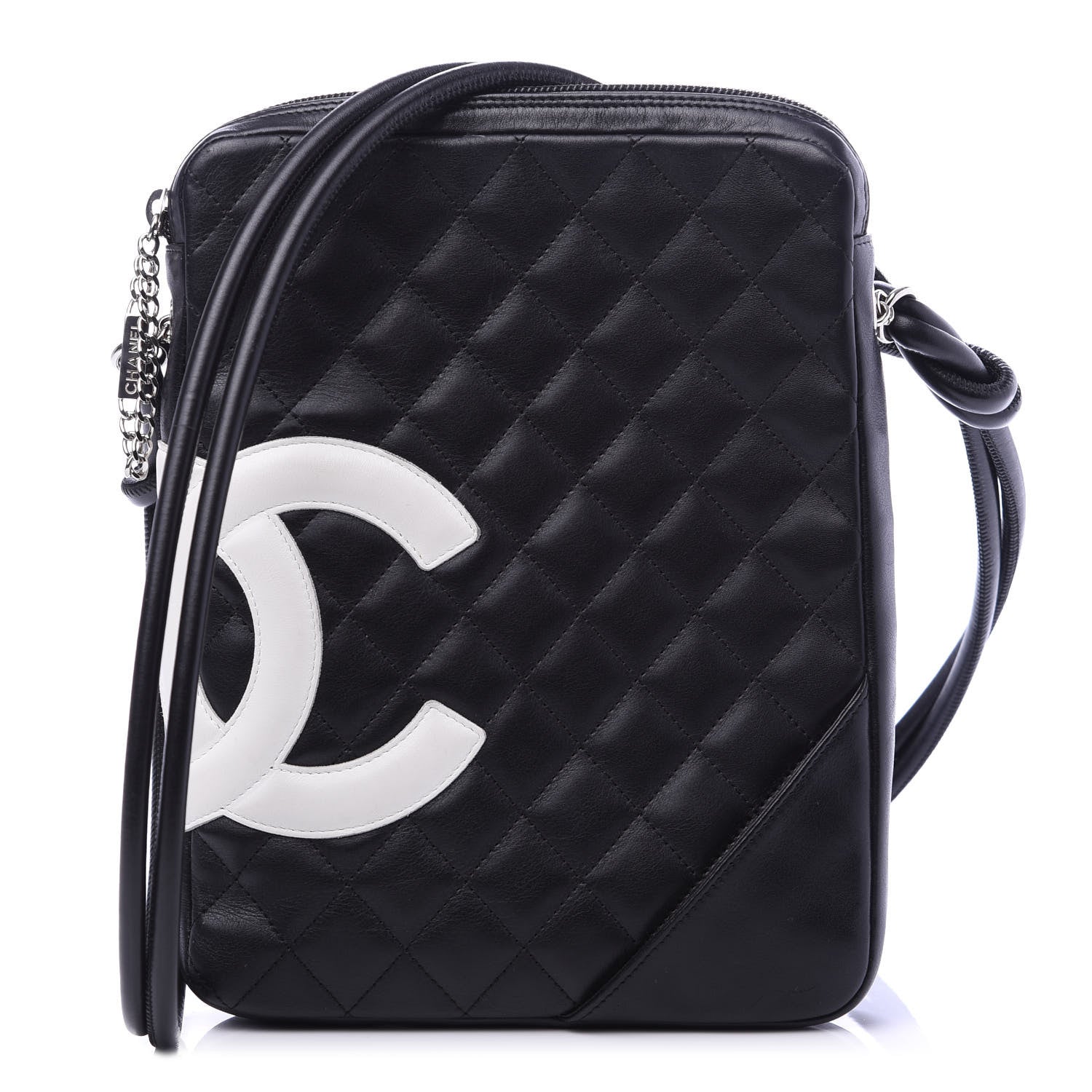 Chanel Calfskin Quilted Medium Cambon Messenger Black White 1 of 11