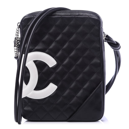 Chanel Calfskin Quilted Medium Cambon Messenger Black White 1 of 11