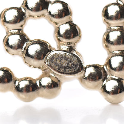 Chanel Metal Glass Swirling Pearls Brooch Pin Gold 4 of 4