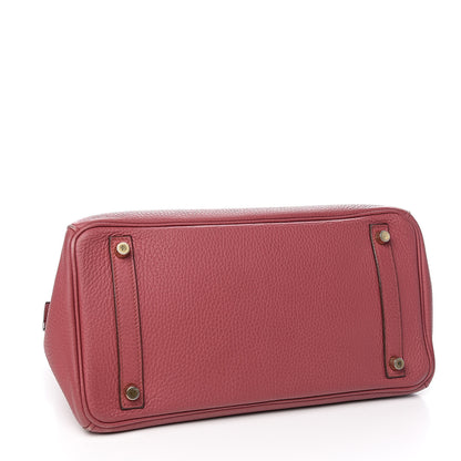 Hermes Taurillon Clemence Birkin 30 Bois de Rose 5 of 33
