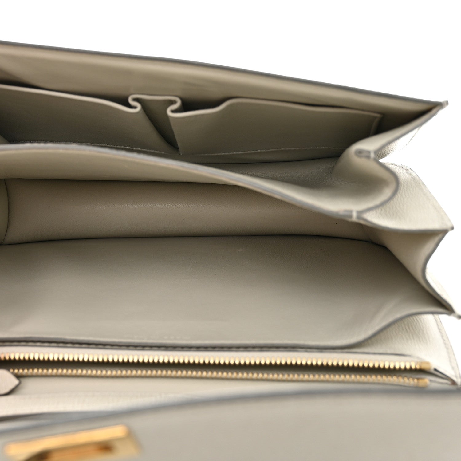 Celine Liege Calfskin Medium Classic Box Flap Bag Pale Grey 5 of 15