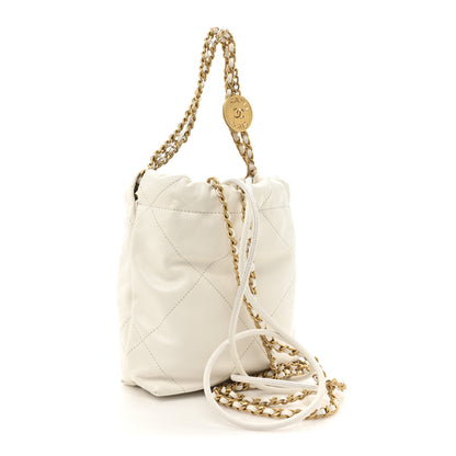 Chanel Shiny Calfskin Quilted Mini Chanel 22 White 3 of 11