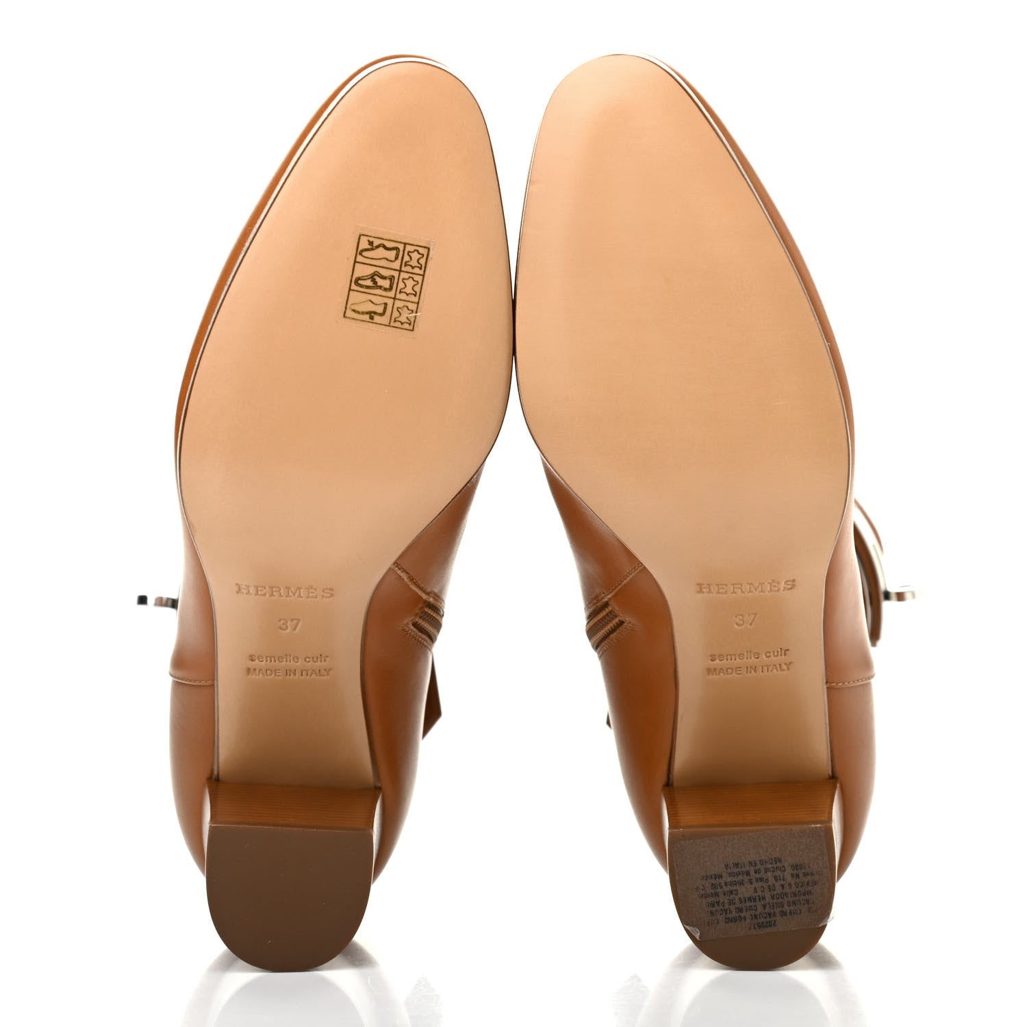 Hermes Calfskin Saint Germain Ankle Boots 37 Gold 5 of 8