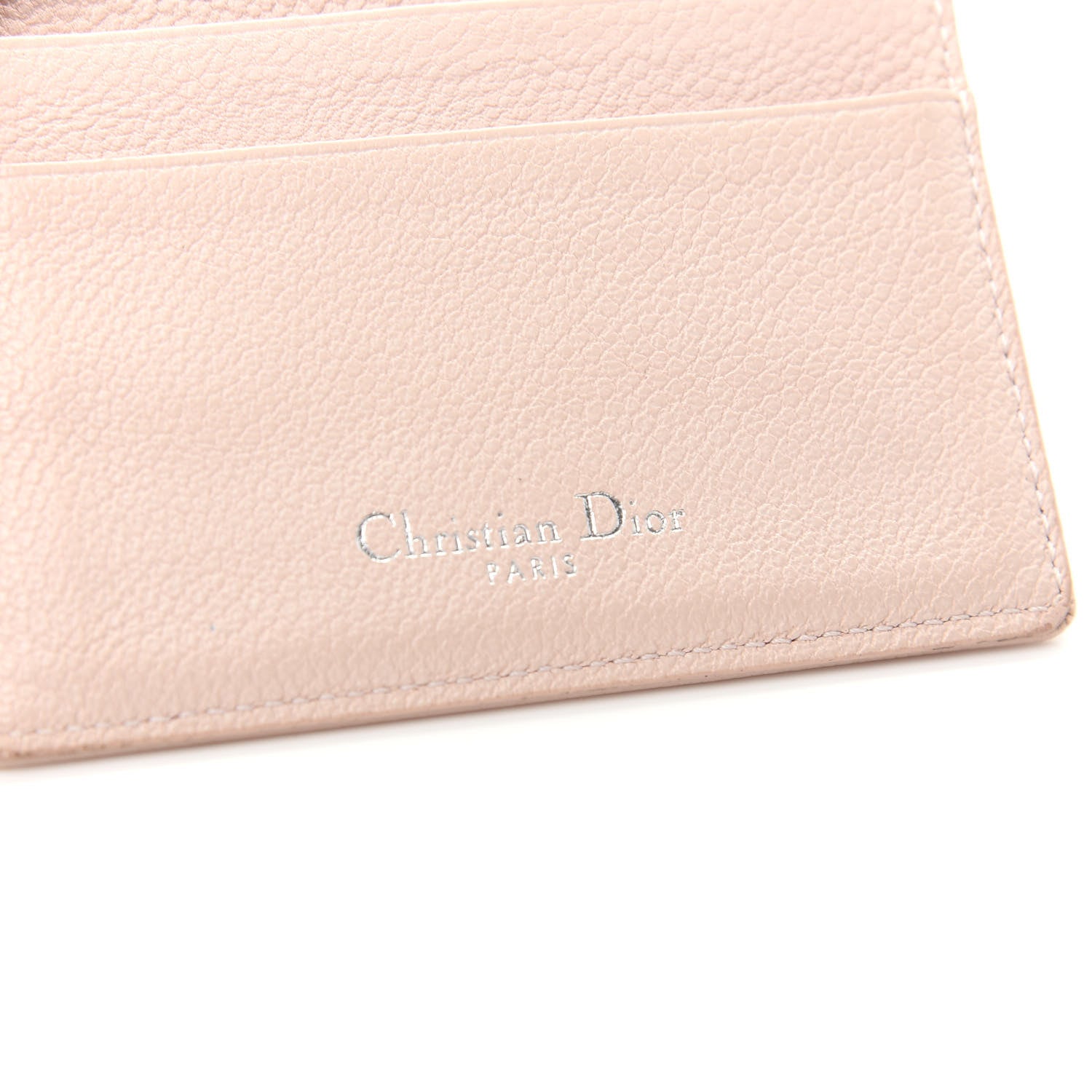 Christian Dior Grained Calfskin Cannage Diorama Card Holder Rose Poudre 6 of 7