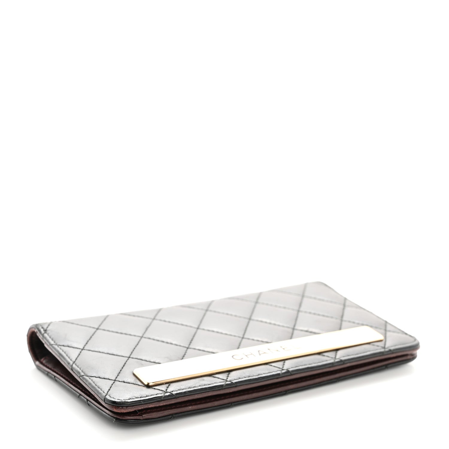 Chanel Lambskin Quilted Trendy CC Yen Wallet Black 4 of 13