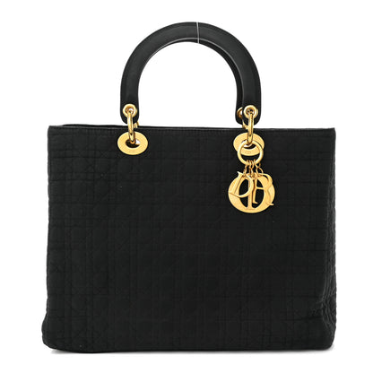 Christian Dior Nylon Cannage Medium Lady Dior Black 1 of 11