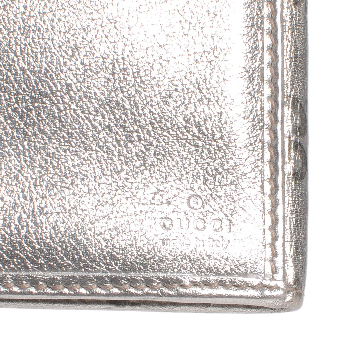 Gucci Guccissima Indy Continental Wallet Silver 6 of 7