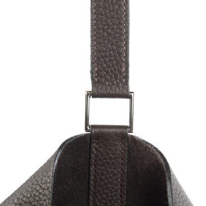 Hermes Taurillon Clemence Epsom Eclat Picotin GM Ebene Cyclamen 9 of 14