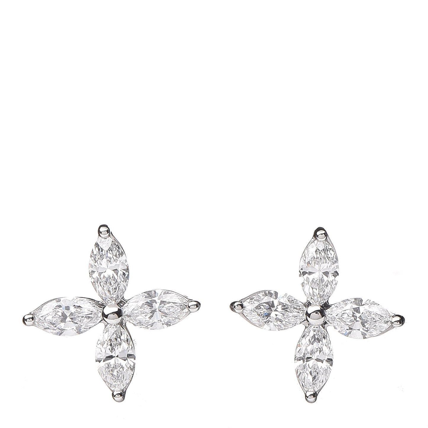 Platinum Diamond Large Victoria Earrings
