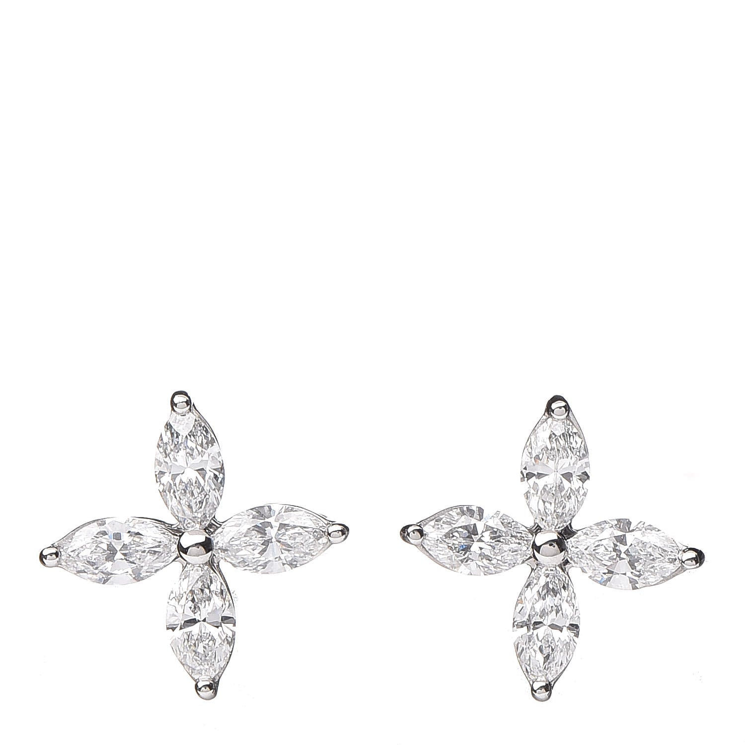 Tiffany Platinum Diamond Large Victoria Earrings 1 of 4