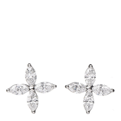 Tiffany Platinum Diamond Large Victoria Earrings 1 of 4