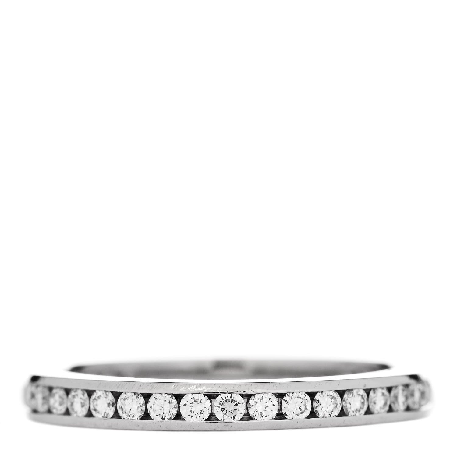 Tiffany Platinum Diamond 2mm Full Circle Wedding Band Ring 50 5.5 3 of 4