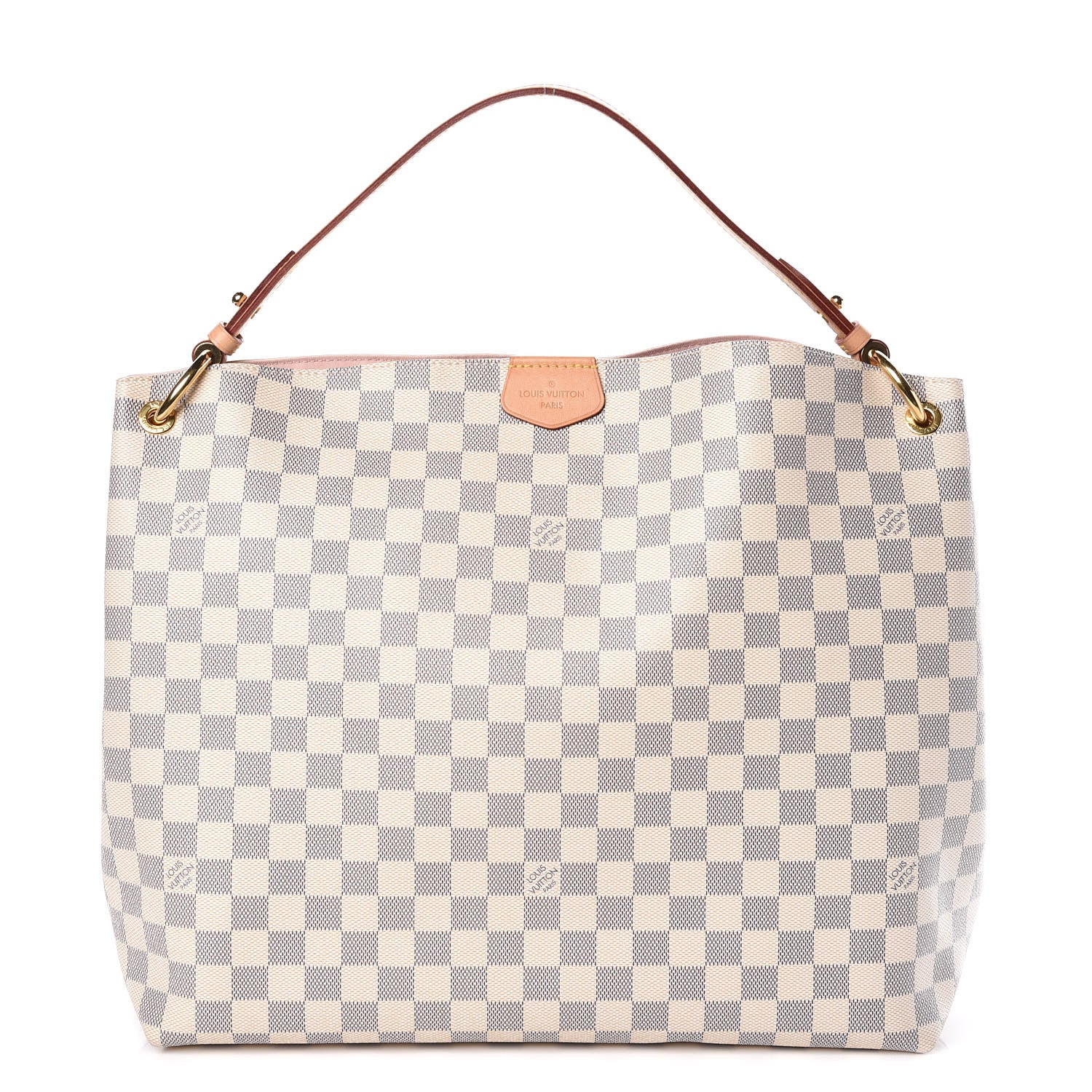 Louis Vuitton Damier Azur Graceful MM Rose Ballerine 1 of 9