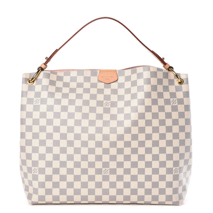 Louis Vuitton Damier Azur Graceful MM Rose Ballerine 1 of 9