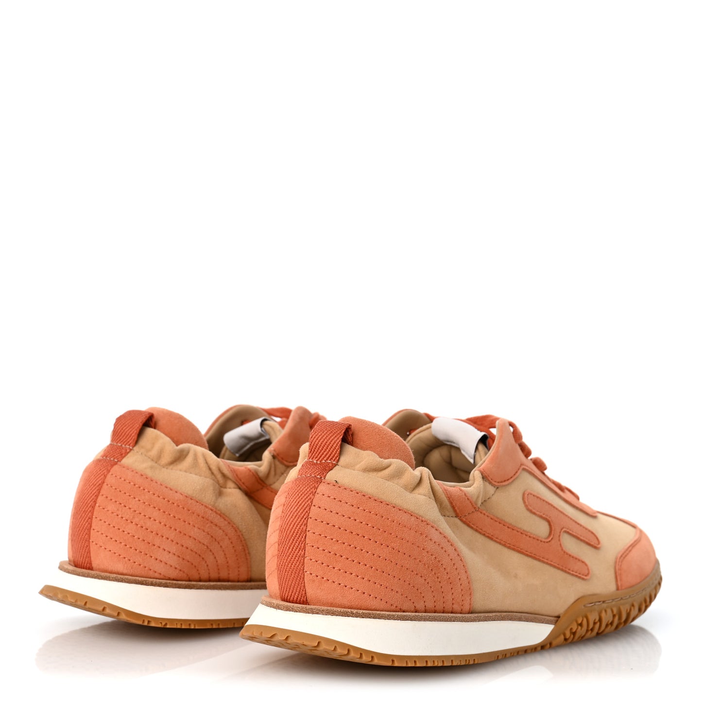 Suede Goatskin Jet Sneakers 40 Beige Natura Orange Nacarat