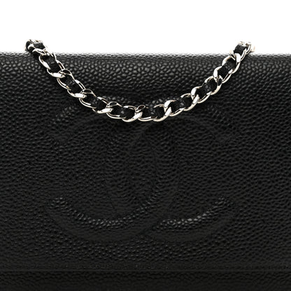 Chanel Caviar Timeless CC Wallet on Chain WOC Black 5 of 13
