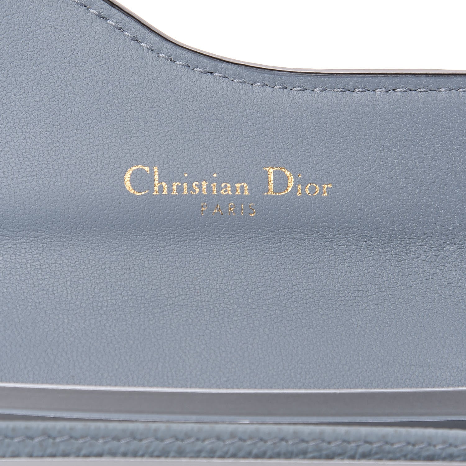 Christian Dior Grained Calfskin Saddle Card Holder Sky Blue 5 of 8