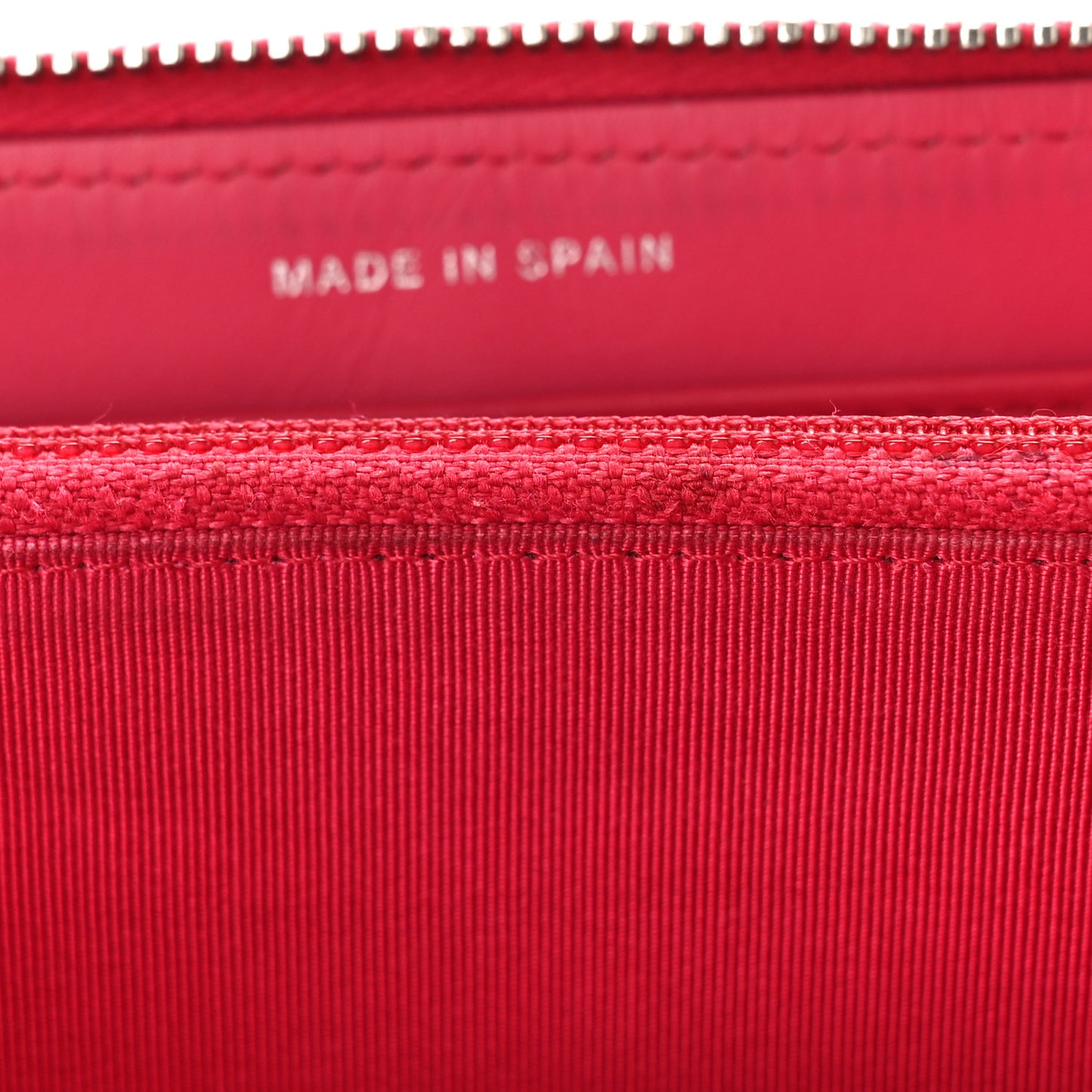 Patent Quilted Double Stitched Zip Around Wallet Pink