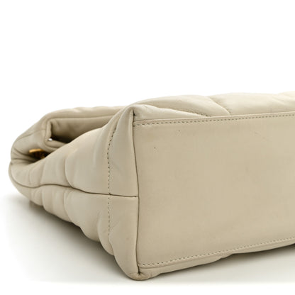 Saint Laurent Lambskin Quilted Small Loulou Puffer Monogram Chain Satchel Crema Soft 9 of 13