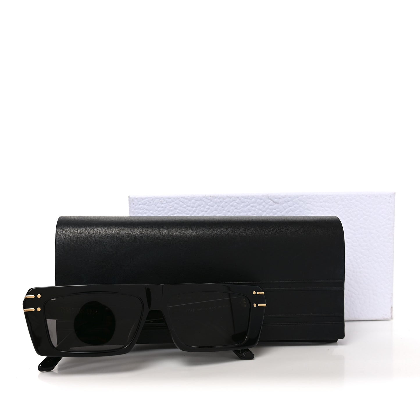 Diorsignature S2U Rectangular Sunglasses Black