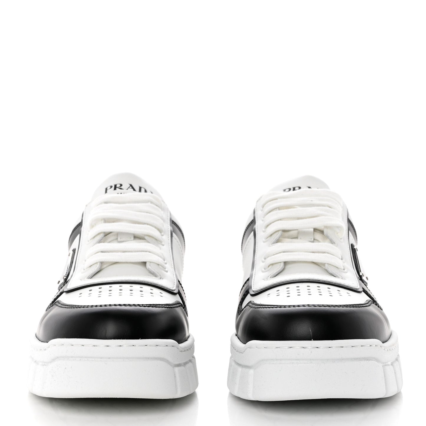 Vitello Rois Metal Triangle Logo Mens Sneakers 10 White Black