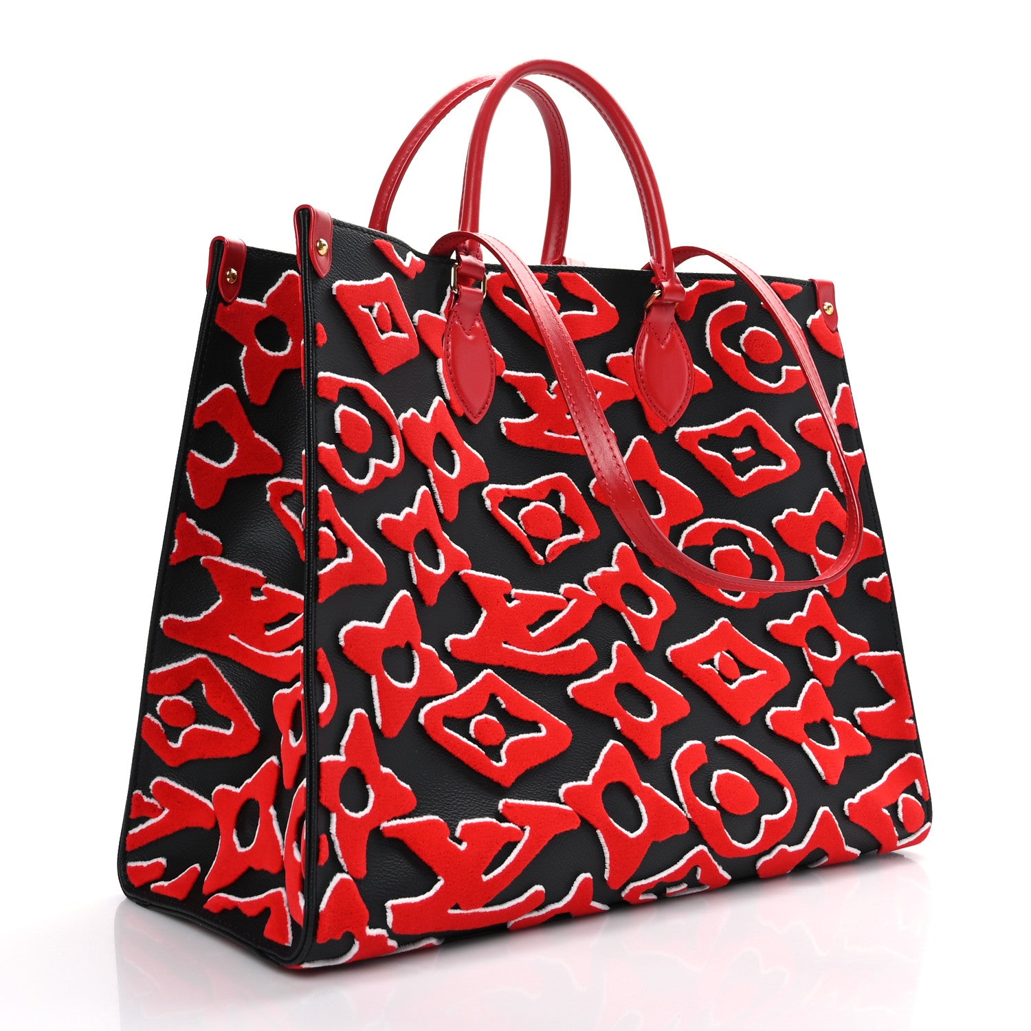 Louis Vuitton X UF Tufted Monogram Onthego GM Black Red 3 of 8